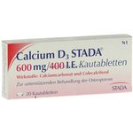 Calcium D3 STADA 600mg/ 400 I.E. Kautabletten 20 ST