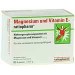 MAGNESIUM und VITAMIN E-ratiopharm 60 ST