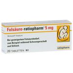 Folsäure-ratiopharm 5mg 20 ST