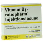 Vitamin-B1-ratiopharm 50mg/ml Injektionslösung 5x2 ML