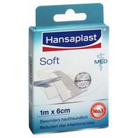Hansaplast med Soft 1mx6cm 10 Abschnitte 10 ST - 1201019
