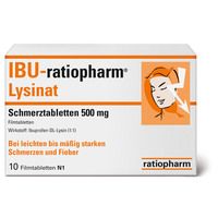 IBU-ratiopharm Lysinat Schmerztabletten 500mg 10 ST - 1224109
