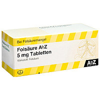 Folsäure AbZ 5mg Tabletten 20 ST - 1234533
