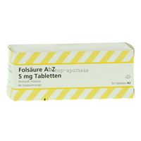 Folsäure AbZ 5mg Tabletten 50 ST - 1234556