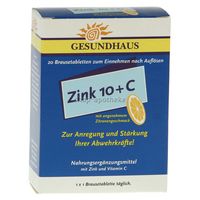 Zink 10+C Brausetabletten 20 ST - 1247122