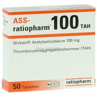 Ass-ratiopharm 100mg TAH 50 ST - 1343676