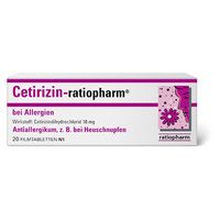 Cetirizin-ratiopharm bei Allergien 10 mg Filmtabl. 20 ST - 2158142