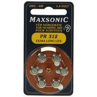 Batterie für Hörgeräte MAXSONIC PR 312 6 ST - 2195924