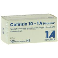 Cetirizin 10 - 1 A Pharma 100 ST - 3823707