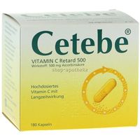 Cetebe Vitamin C Retard 500 180 ST - 3884324