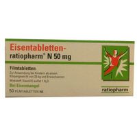 Eisentabletten-ratiopharm N 50mg Filmtabletten 50 ST - 6957696